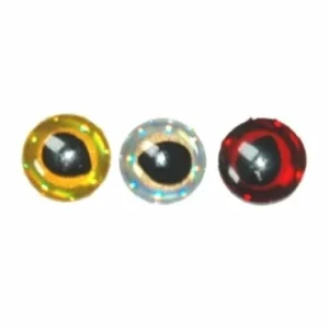 Ojo 3d artificial 6.0mm pack 18 unid color varios