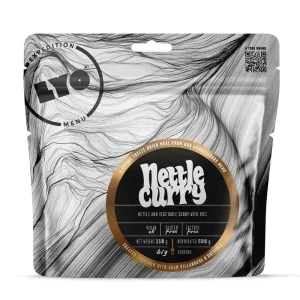 Curry verde de ortigas con arroz