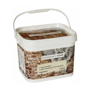 Pack 7 días en cubo vegetariano – Comidas liofilizadas, Raciones compactas – 5 años