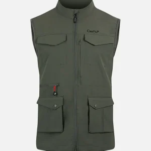 Multi-pocket stretch waistcoat