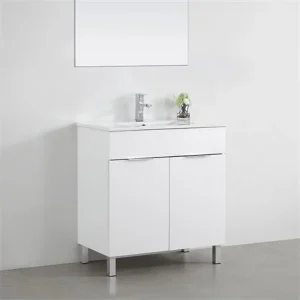 MUEBLE BAÑO BLANCO SERIE MINERVA 80X46X85CM BENOTTI BT2493