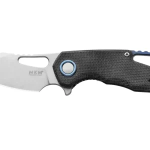 MKM Isonzo FX03M-1BC Hawkbill M390, Black Canvas Micarta navaja, diseño Jesper Voxnaes