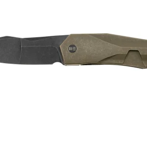 WE Knife Solid WE22028-3, Black CPM-20CV, Bronze Titanium, navaja