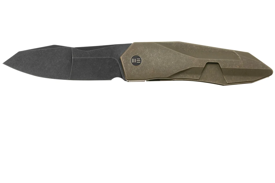 WE Knife Solid WE22028-3, Black CPM-20CV, Bronze Titanium, navaja