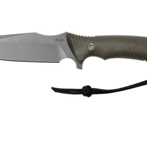 ANV M311 Spelter N690, Olive Green Handle, M311-N690-034, Black Kydex Sheath, cuchillo de supervivencia