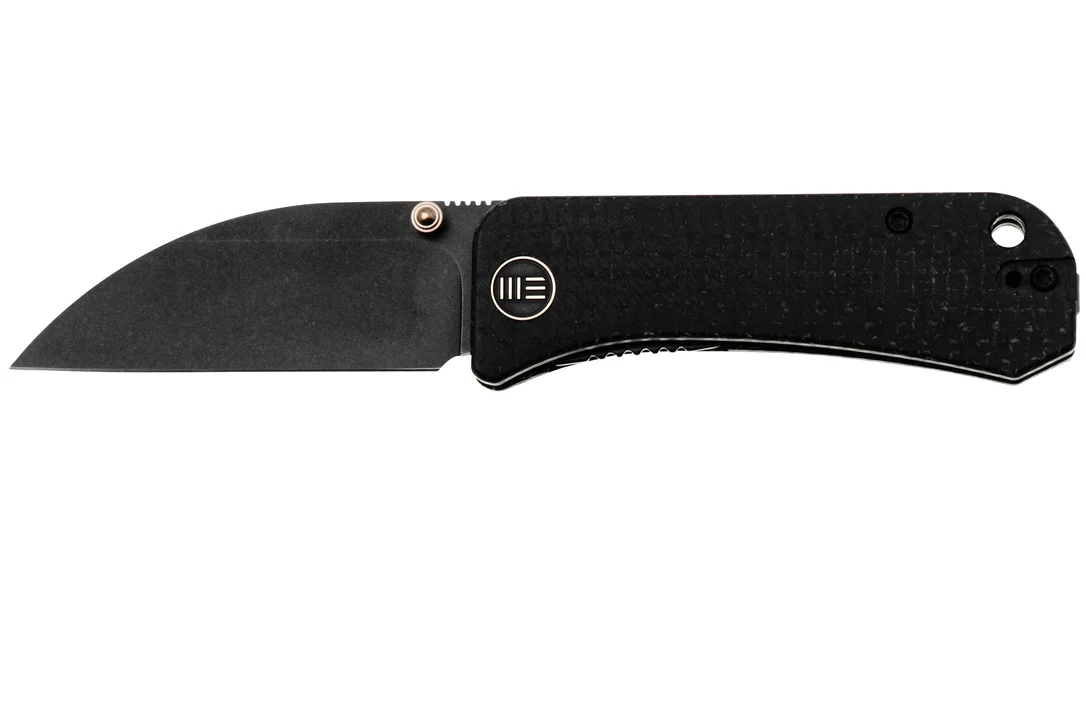 WE Knife Banter Wharncliffe WE19068J-1 Blackwashed CPM S35VN, Black Burlap Micarta, navaja, diseño Ben Petersen