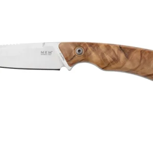 MKM Pocket Tango 2 Lambsfoot PT2-O Olive Wood cuchillo fijo, diseño David C. Andersen