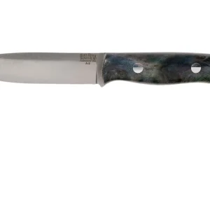 Bark River Aurora A2 Dark Blue Elder Burl, cuchillo bushcraft