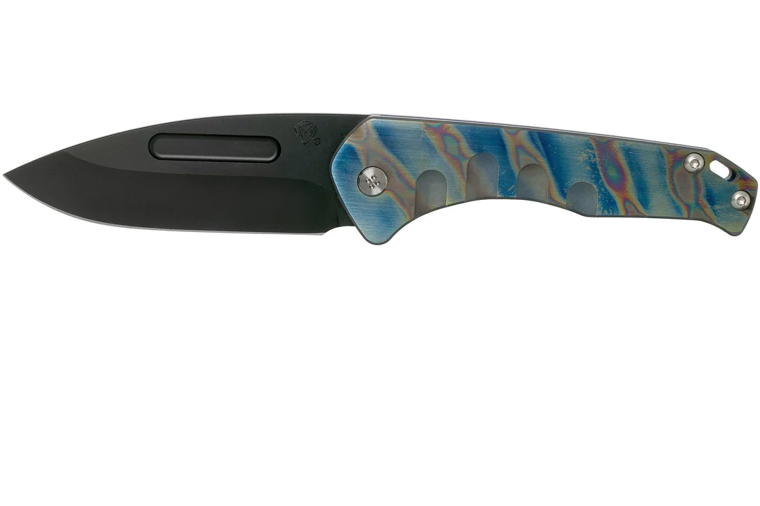 Medford Praetorian Slim, S35VN PVD, Drop Point, Faced & Flamed Blue Handles navaja - Imagen 2