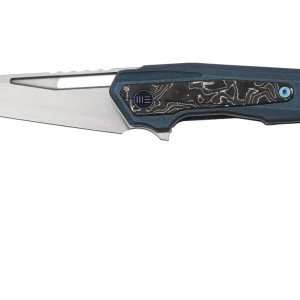 WE Knife Falcaria WE23012B-3 Hand Rubbed Satin CPM 20CV, Blue Titanium, Aluminum Foil Carbon Fiber Inlay, navaja