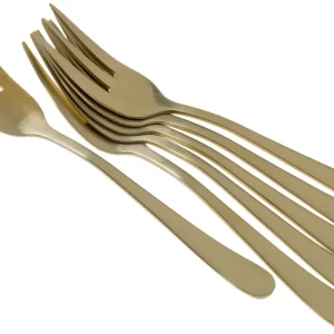 Amefa Austin 1410, 1410AVTR06AN6 tenedores de pastelería de color champán, 6 piezas