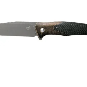 Amare Knives Track Bronze, stonewashed blade, navaja
