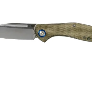 MKM Fara MY01-GC Green Micarta navaja, Lucas Burnley design