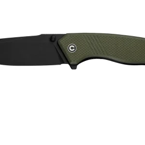 Civivi Placoid C23079-3 Black 14C28N, Green Coarse G10, navaja
