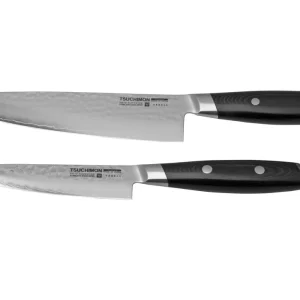 Yaxell Tsuchimon 36753, Juego de regalo de 3 piezas: cuchillo de chef, cuchillo universal y afilador de cuchillos