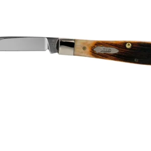 Case Tear Drop, Amber Bone, Sawcut Jig, 17895, TB61028 SS navaja