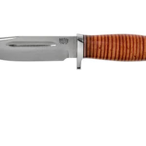 Bark River Boone CPM 3V Stacked Leather, Single Quillion cuchillo de exterior
