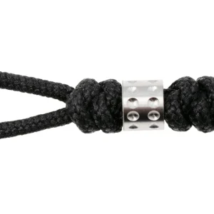 Chris Reeve Large Sebenza/Umnumzaan Lanyard, acollador con cuenta de puntos en color black/silver COM-7088