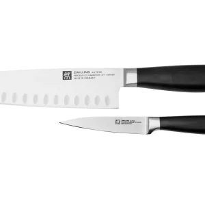 Zwilling All Star 1022780, Juego de 2 cuchillos, santoku y puntilla, plata