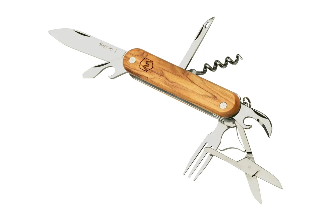 Mercury Multi-Tool Knife 913-7LC Olive Wood, 7 funciones, navaja - Imagen 2