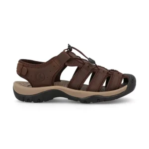 Paredes Sandalias outdoor hombre Ayuelas marrón oscuro