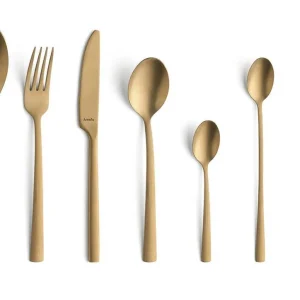 Amefa Manille All You Need 9035 cubertería de 42 piezas, oro