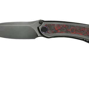 WE Knife Winsome WE23092-4 Polished Gray, Polished Gray Titanium Lava Flow Fat Carbon Inlay, navaja