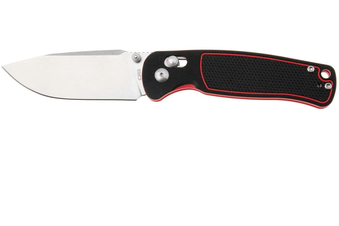 CJRB Shale J1943-BRE, Stonewashed AR-RPM9, Black Red G10, navaja