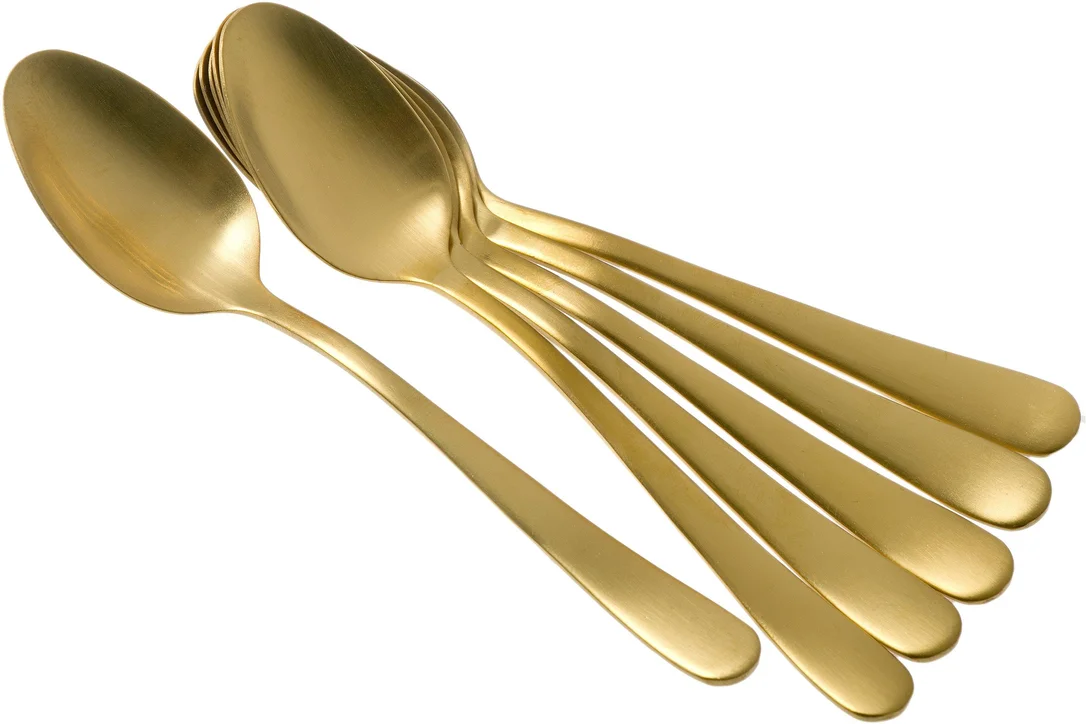 Amefa Austin 1410 seis cucharas de café oro mate - Imagen 2