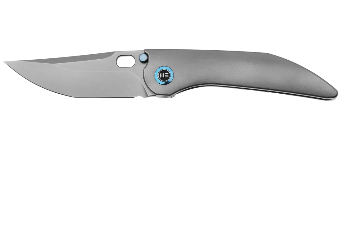 WE Knife Attor WE23037B-2 Polished Bead Blasted CPM 20CV, Polished Bead Blasted Titanium navaja, diseño Dalibor Bergam