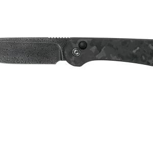 Civivi Elementum Button Lock C2103DS-3 Damascus, Marble Carbon Fibre navaja