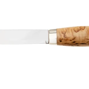 Marttiini Lapp 240010 Stainless, Curly Birch, cuchillo fijo