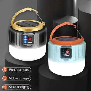 Waterproof Solar LED Camping Light – Rechargeable Portable Tent Lantern & Emergency Energy-Saving Lamp