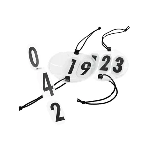 Números Grandes Redondos para Cabezada Horze Negro/Blanco 8