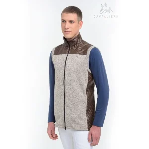 Chaleco de montar con inserciones impermeables Majesty Men Truffle brown/Melange Grey M