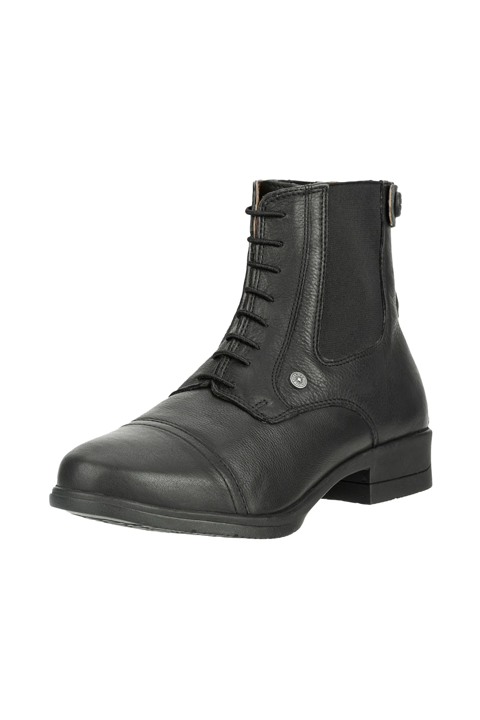 Nova Botas Jodhpur veganas con cordones y cremallera trasera, para niños Black 31 - Imagen 2